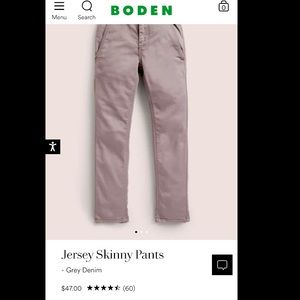 Boys Boden Jersey Skinny Pants size 8, like new